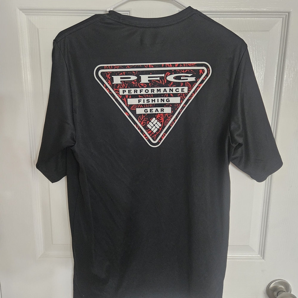 PFG Black Columbia Short Sleeve Tee